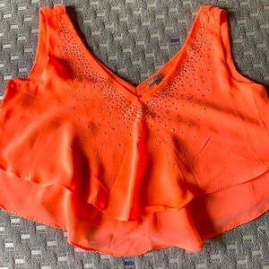Charlotte Russe,S, Orange Silk Great Condition New